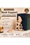Natural Wooden Book Support with Female Figure Decorative Bookshelf Organizer Gift Item