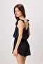 Siyah More Sustainable Non-Fading Black Ruffled Viscose Woven Jumpsuit Thmss26Tu00003 - 5