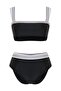 Color Block Ribbed Bralette Covered High Waist Regular Bikini Set Tbess26Bt00204 - 4