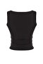 Siyah Fırçalı Soft Kumaş Örme Spor Üst/Bluz THMSS26BZ00008 - 7