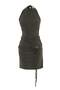Khaki Plain Bodycon Degaje Collar Sleeveless Accessory Detail Midi Stretchy Knitted Dress Twoss26El00363 - 5