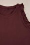 Bordo %100 Pamuklu Fırfırlı Şortlu Örme Pijama Takımı THMSS22AU0304 - 9