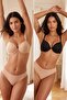 Siyah-Ten 2'li Paket Micro Push Up T-Shirt Bra Örme Sütyen THMAW26SU00008