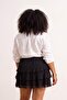 Black Woven Plus Size Skirt Tbbss26Az00022 - 6