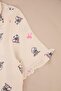 Teen Ecru Cat, Dog and Ribbon/Bow Patterned Viscose Woven Pajama Set Thmss26Pt00106 - 7
