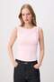 Açık Pembe Fitted/Vücuda Oturan Kolsuz Büzgülü Esnek Örme Bluz TWOSS26BZ00199 - 4