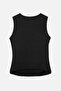 Siyah Fitted/Vücuda Oturan Kayık Yaka Kolsuz Yumuşak Örme Bluz TBBSS26AF00249 - 8
