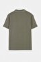 Haki Regular Fermuarlı Polo Yaka Dokulu T-shirt TMNSS26PO00051 - 7