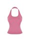 Pink Soft Brushed Fabric Halter 2 Layer Padded Sports Bra Knitted Sports Top/Blouse Thmss25Bz00002 - 5