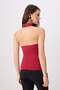 Red Fitted/Body-Fitting Halter Neck Soft Knitted Undershirt with Lace Detail Twoss26Al00064 - 4