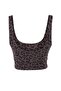 Kahverengi Fırçalı Soft Kumaş Leoparlı Destekli/Şekillendirici Örme Spor Sütyeni THMSS24SS00008 - 6