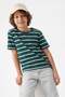 Green-Stone-Khaki 3-Pack Boys' 100% Cotton Basic Short Sleeve Knitted T-Shirt Tkdss25Ts00021 - 6