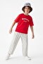 Ecru-Red 2-Piece Printed Unisex Knitted T-Shirt Tkdss26Ts00069 - 2