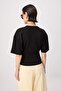 Black Soft/Soft Touch Fitted Crew Neck Low Sleeve Waist-Fitted Knitted T-Shirt Twoaw27Ts00002 - 8