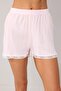 Pembe %100 Pamuklu Dantel Detaylı Fitilli/Pointel Örme Pijama Takımı THMSS26PT00255 - 3