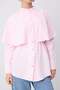 Pembe Pelerin Detaylı Fitted/Bele Oturan Pamuklu Gömlek TCTSS26TG00012 - 3