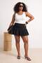 Black Knitted Large Size Skirt