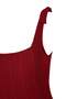 Burgundy Textured Square Neck Covered Bow Detailed Regular Swimsuit Tbess26Ma00103 - 6