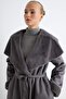 Gray Suede Fur Inside Oversize Long Coat Twoaw27Kb00014 - 4