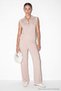 Stone Color Sleeveless Zippered Waist Adjustable Top with Elastic Waistband Comfortable Fit Trousers Garnished Suit Tdrss26Au00109 - 3