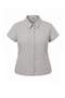 White Striped Short-Sleeved Woven Plus Size Shirt Tbbaw27Ax00016