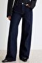 Koyu Mavi %100 Pamuk Normal Bel Ekstra Wide Leg Jeans TWOAW27JE00087 - 3