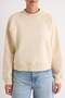 Taş Kalın İçi Polarlı Oversize/Geniş Kesim Dik Yaka Reglan Kol Örme Sweatshirt TWOAW27SW00066 - 3