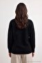 Black Soft Textured Stone Detailed Knitwear Sweater Tctaw26Ak00007 - 4