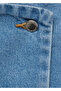 Double-Breasted Denim Pants Skirt - 7