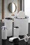Stella Chrome Round Striped 5-Piece Bathroom Set Off-White - 3