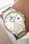 Men's Watch with Calendar Steel Jubilee Band Silver-Gold Zmdk1133