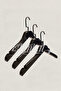 Business Class 3 Pieces 44 cm Italian Hook Solid Wood Suit Hanger Coat Jacket Hanger - 3