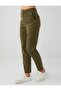 Khaki Normal Waist Normal Leg Gabardine Trousers - 4