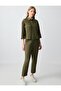 Khaki 100% Linen Relaxed Fit Three Quarter Sleeve Shirt - 2