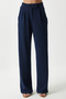 Women's Navy Blue Velcro Waist Comfortable Woven Trousers RV00150 - 2