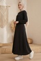 Bowknot Blouse Skirt Double Set 1298 - Black - 5