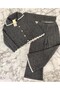 Girl's Knitwear Set Gray Cardigan and Trousers - 7