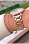 Rose Gold Color Waterproof Women's Wristwatch - With Bracelet Gift - 5
