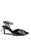 Women's Pointed Toe Ankle-Tie Thin-Heeled Rhinestone Bow Formal Shoes 4200 - 2