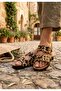 Women's Leopard Material Cork Orthopedic Insole Buckle Slippers - 3