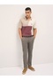 Men's Woven Striped Slim Fit Formal Trouser - 5