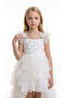 Short in the Front and Long in the Back, Evening Dress with Detachable Tail. - 5