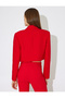 Asymmetrical Double-Breasted Crop Blazer Jacket - 4