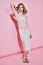Kalem Floral Normal Waist Tulle Midi Skirt H5547Ax26Sm