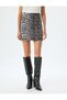 Leopard Skirt Mini Size A-Line Standard Waist - 3