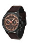 Men's Leather Strap Chronograph Wrist Watch - 2