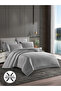 6-Pcs Geometric Duvet Cover Set, King Size 220x240 cm, Brushed Microfiber Fabric(Without Filler) - 2