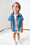 Denim Shirt T-Shirt Shorts 3-Piece Summer Boys' Set 3711 Smr - 3
