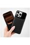 Apple iPhone 13 Pro Max Compatible Case Lens Leather Case Black - 3