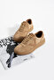 Yelvora Women's Lace-Up Genuine Leather Sneaker Camel Suede - 3
